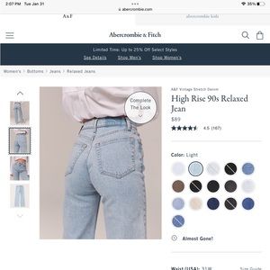 Abercrombie wide leg jeans